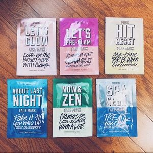 5 SHEET FACEMASKS! VS PINK